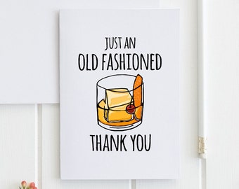 Just An Old Fashioned Thank You, Greeting Card, Sweet Card.