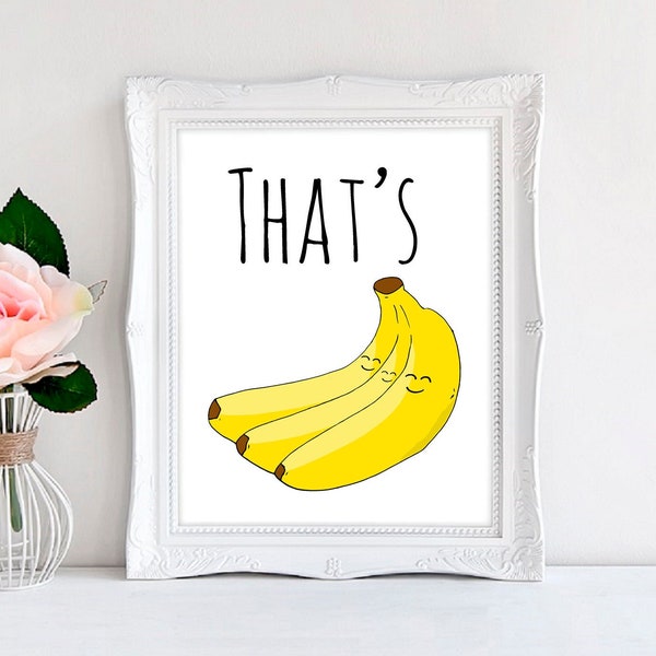 That's Bananas Wall Art Print - 8"x10"