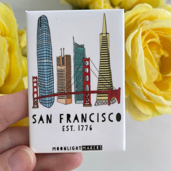 San Francisco, California, Fridge Magnet, 2"x3" Discontinued Sale