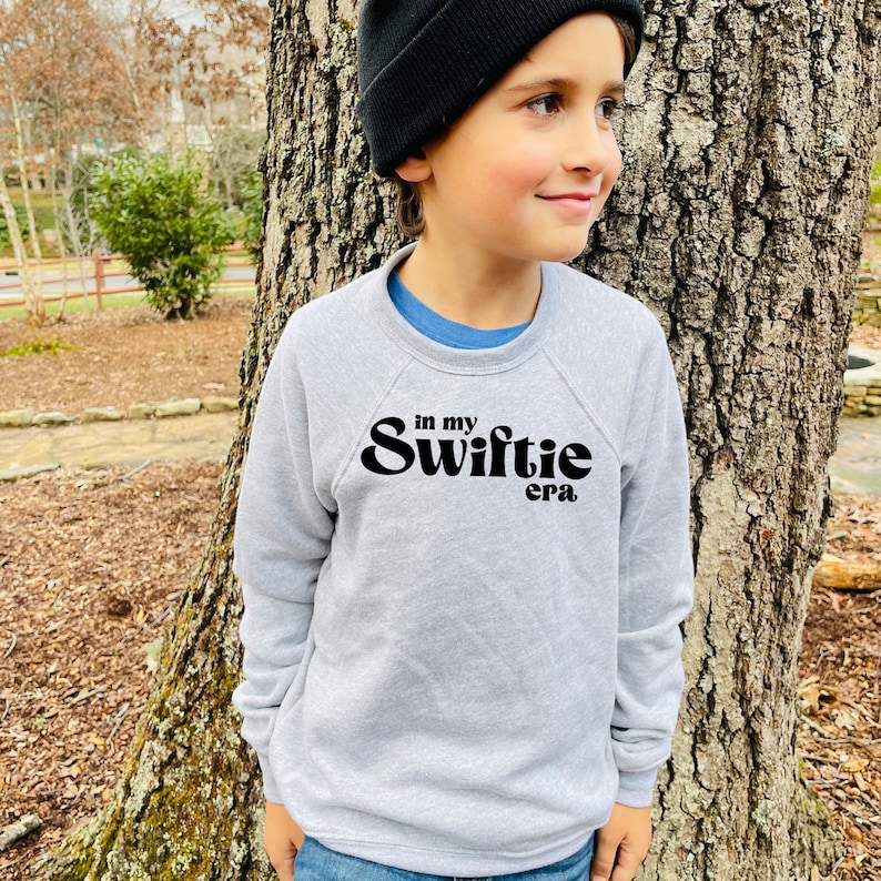 Kid's Sweatshirt, Screenprinted Sweater, In My Swiftie Era, Heather Gray or Mauve, Shirts With Sayings, Reputation, Midnights, 1989 image 3