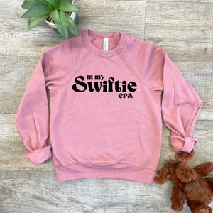 Kid's Sweatshirt, Screenprinted Sweater, In My Swiftie Era, Heather Gray or Mauve, Shirts With Sayings, Reputation, Midnights, 1989 image 1