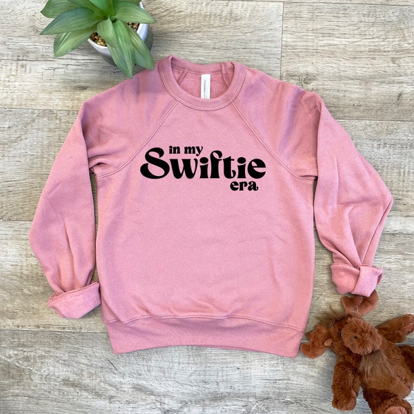 Kid's Sweatshirt, Screenprinted Sweater, In My Swiftie Era, Heather Gray or Mauve, Shirts With Sayings, Reputation, Midnights, 1989