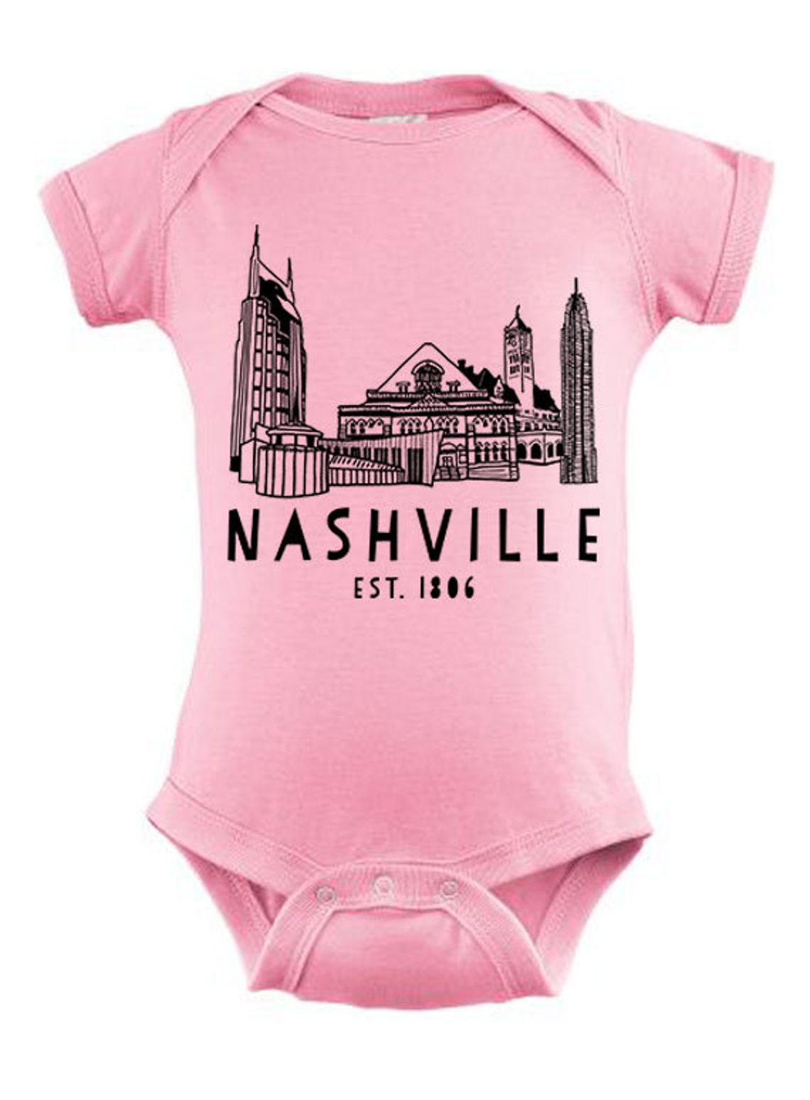 Nashville Skyline Sweet Baby Bodysuit Baby Clothes Indigo