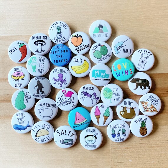 Funny 1 Pin Assortment - 33 Pins (No Asheville)