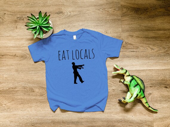 Eat Locals zombie Funny Boy's T-shirt 