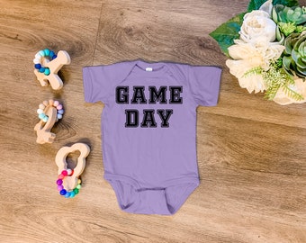 Funny Baby Clothes, Sweet Baby Bodysuit, Game Day, Heather Gray, Lavender, or Chill, Super Bowl