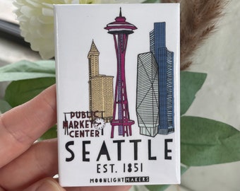 Seattle, Washington, Fridge Magnet, 2"x3" Discontinued Sale