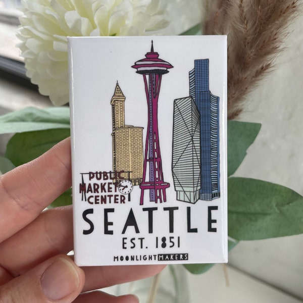 Seattle, Washington, Fridge Magnet, 2"x3" Discontinued Sale