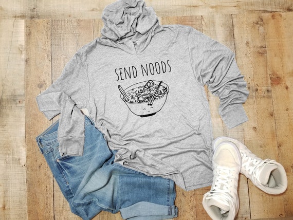 Unisex Graphic Hoodie Send Noods Long Sleeve Hoodie Screen