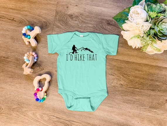 Funny Baby Clothes, Sweet Baby Bodysuit, I'd Hike That, Heather Gray, Lavender, or Chill - Etsy