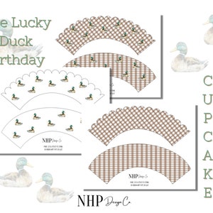 One Lucky Duck Cupcake Wrappers | One Lucky Duck Birthday | First Birthday 101