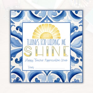 Printable Teacher Appreciation Gift Tag | Teacher Appreciation Week Tag | Teacher Gift Tag | Teacher Treat Tag | Instant Download