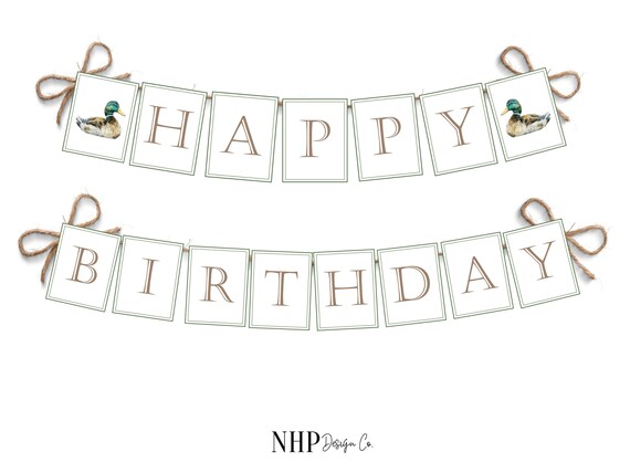 Lucky Duck Birthday Banner | First Birthday Printable (PDF)