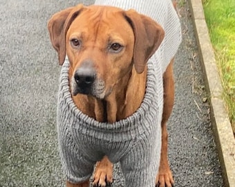 Modello di maglione per cani di taglia grande, maglia dall'alto verso il basso per cani da taglia XL a 4XL, maglione per animali domestici facile in PDF, modello di maglione per cani di taglia grande