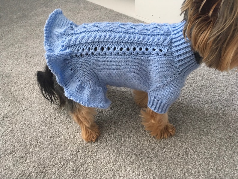 Knitting Pattern Knitted Dress for Dogs or Cats Etsy