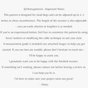 Cable Knit Dog Sweater Pattern PDF, Top Down Dog Jumper Knitting Pattern, Small Medium Large Sizes, Pet Winter Clothes, Tweed Style Pattern image 6