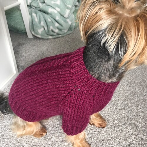 Dog Sweater Knitting Pattern Dog Coat Boston Terrier Sweater Etsy