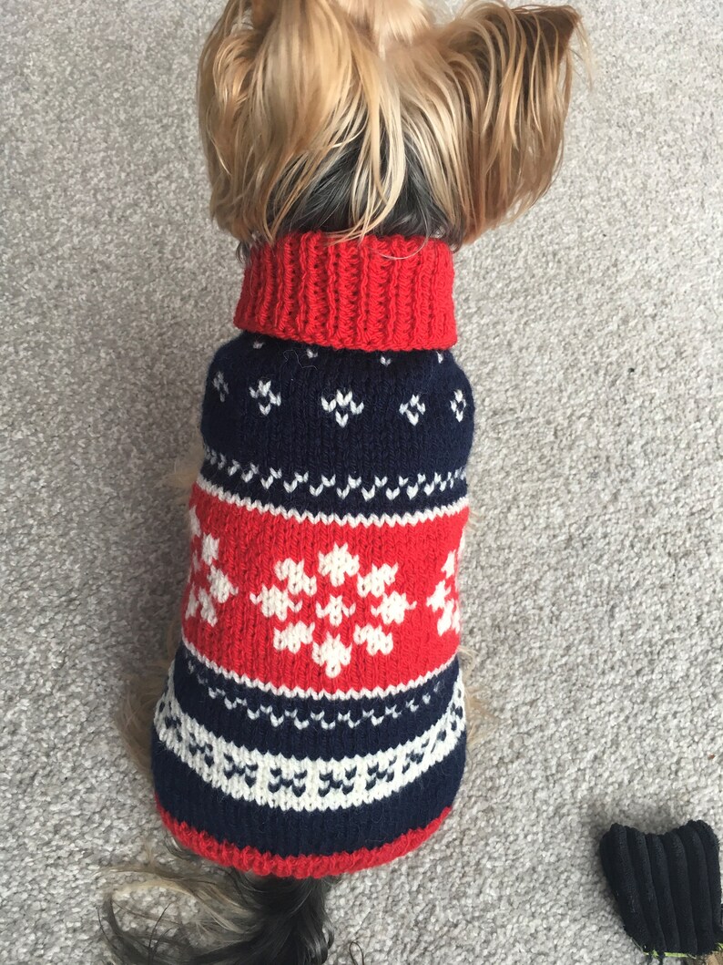 Knitting Pattern Nordic Dog Sweater Etsy