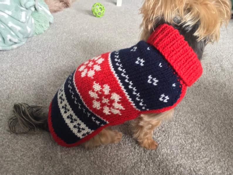 Knitting Pattern Nordic Dog Sweater Etsy