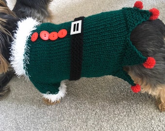 dog elf sweater