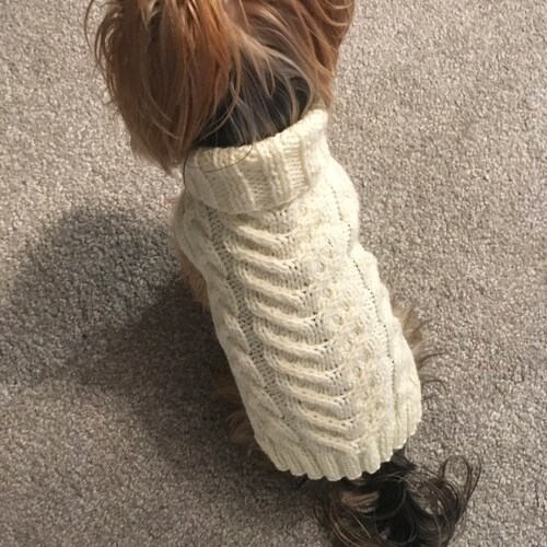 PDF Knitting Pattern Knit Dog Sweater Turtleneck Wool Animal Etsy