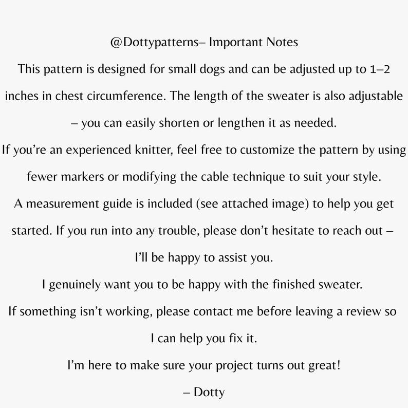 Red Wine Cable Dog Sweater Knitting Pattern, Flat Knit PDF for Small Medium Large Pets, Dog or Cat Jumper Pattern image 6