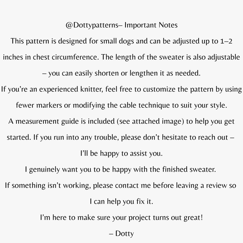 Plum Cable Dog Sweater Knitting Pattern, Easy Top Down Knit for Small Medium Large Pets, Dog or Cat Jumper PDF image 6