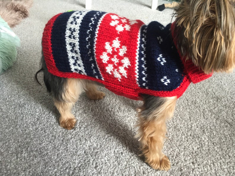 Knitting Pattern Nordic Dog Sweater Etsy