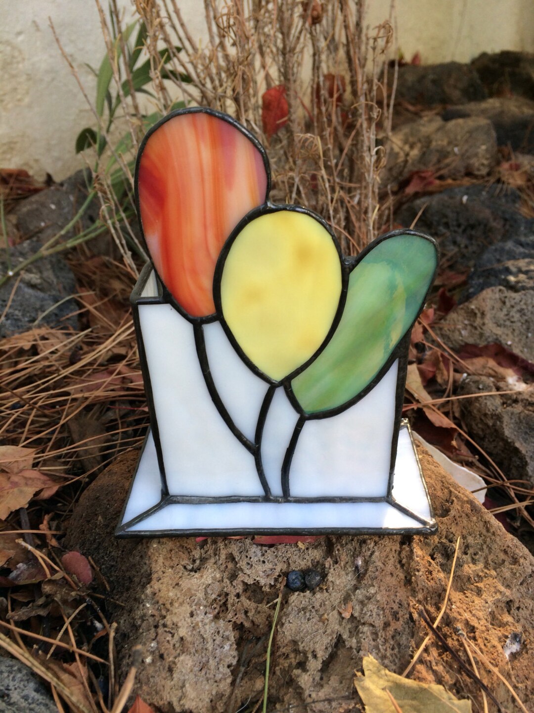 Stained Glass Pencil Holder Stained Glass Paper Holder Table Decoration