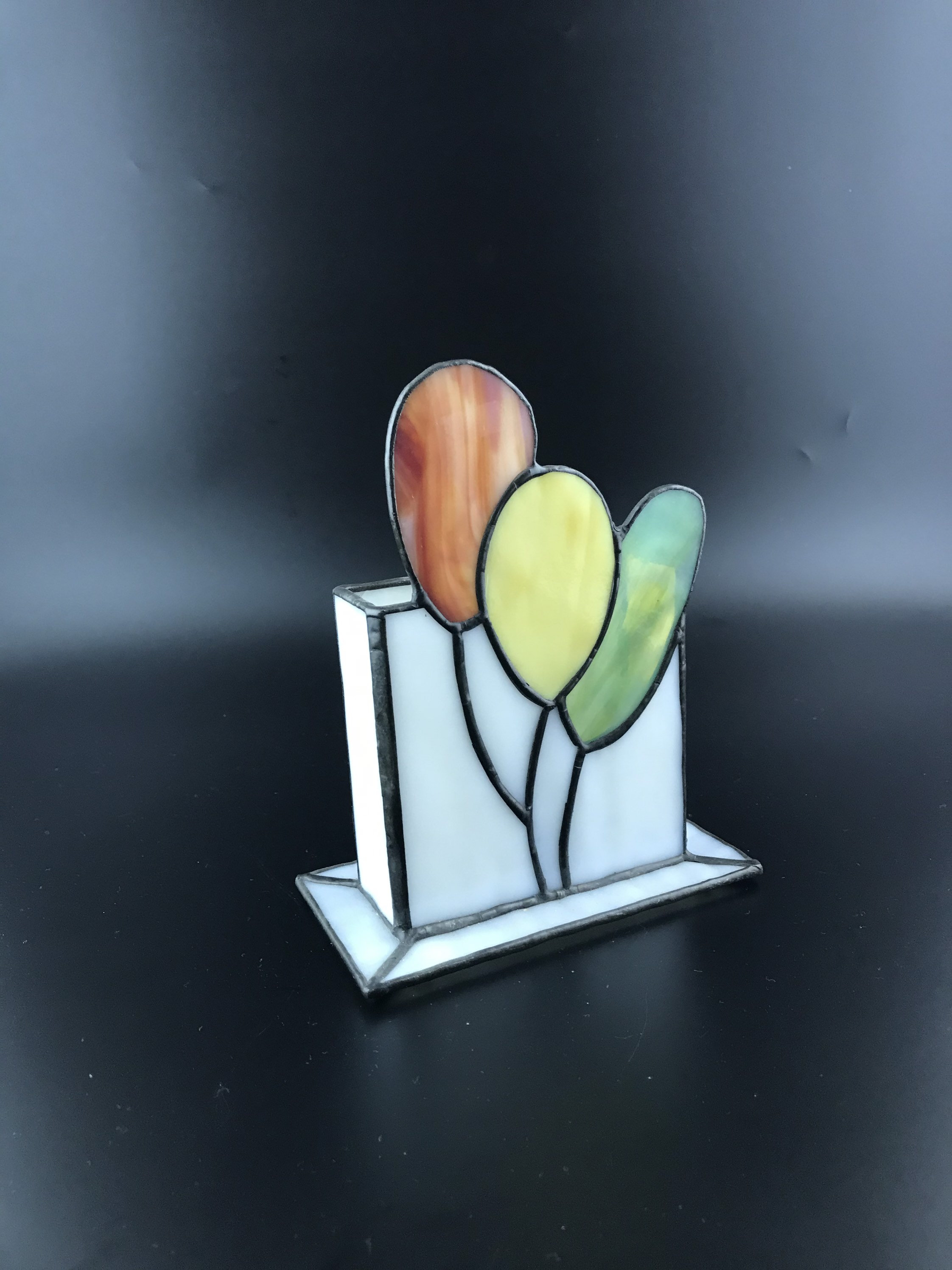 Stained Glass Pencil Holder Stained Glass Paper Holder Table Etsy
