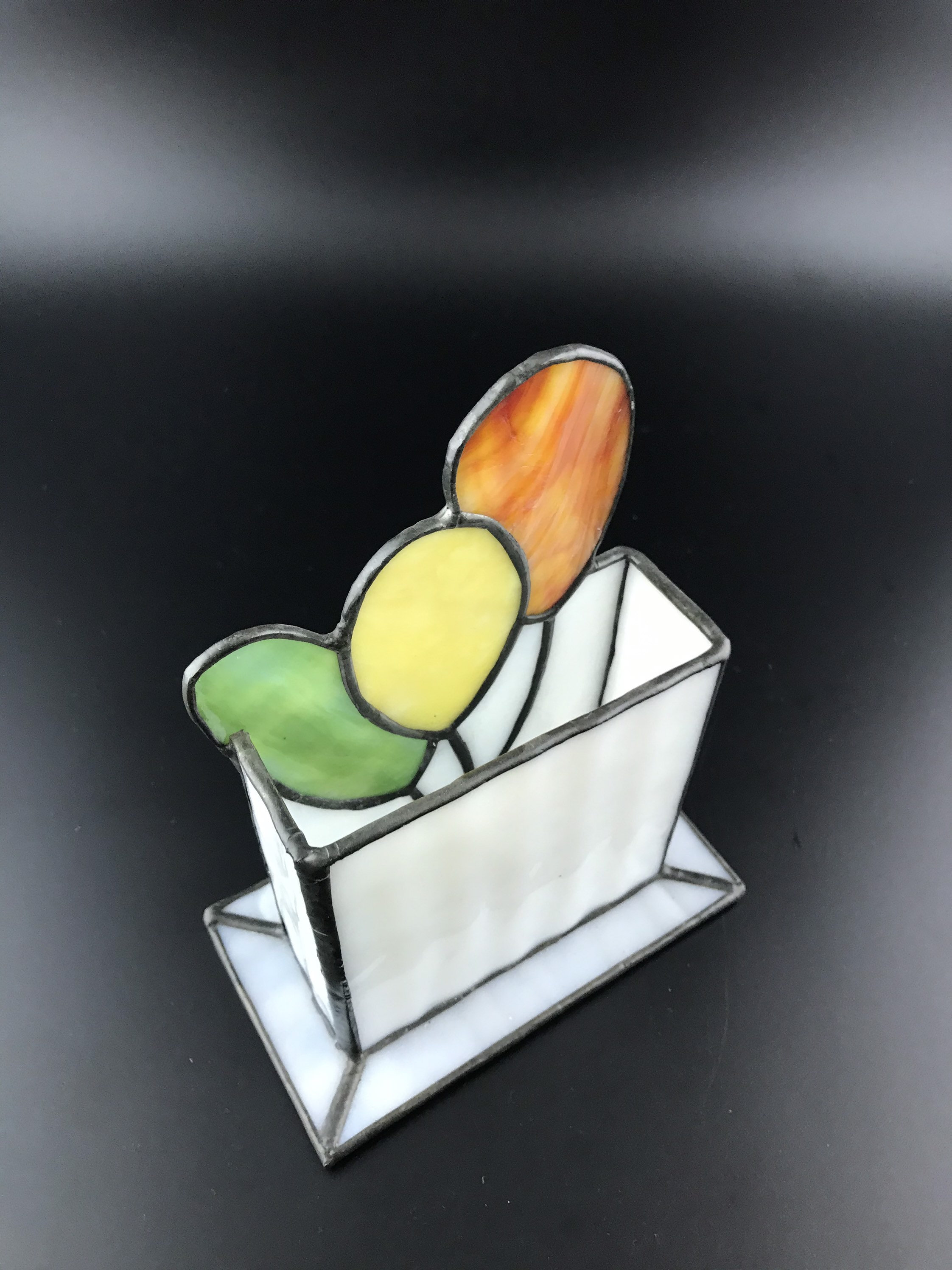 Stained Glass Pencil Holder Stained Glass Paper Holder Table Decoration