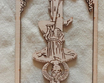 Wooden Tarot Art The Hanged Man