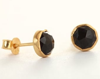 Black Onyx Stud Earrings – Elegant Earrings for Bridesmaids