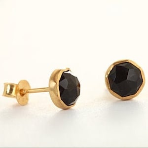 Black Onyx Stud Earrings – Elegant Earrings for Bridesmaids
