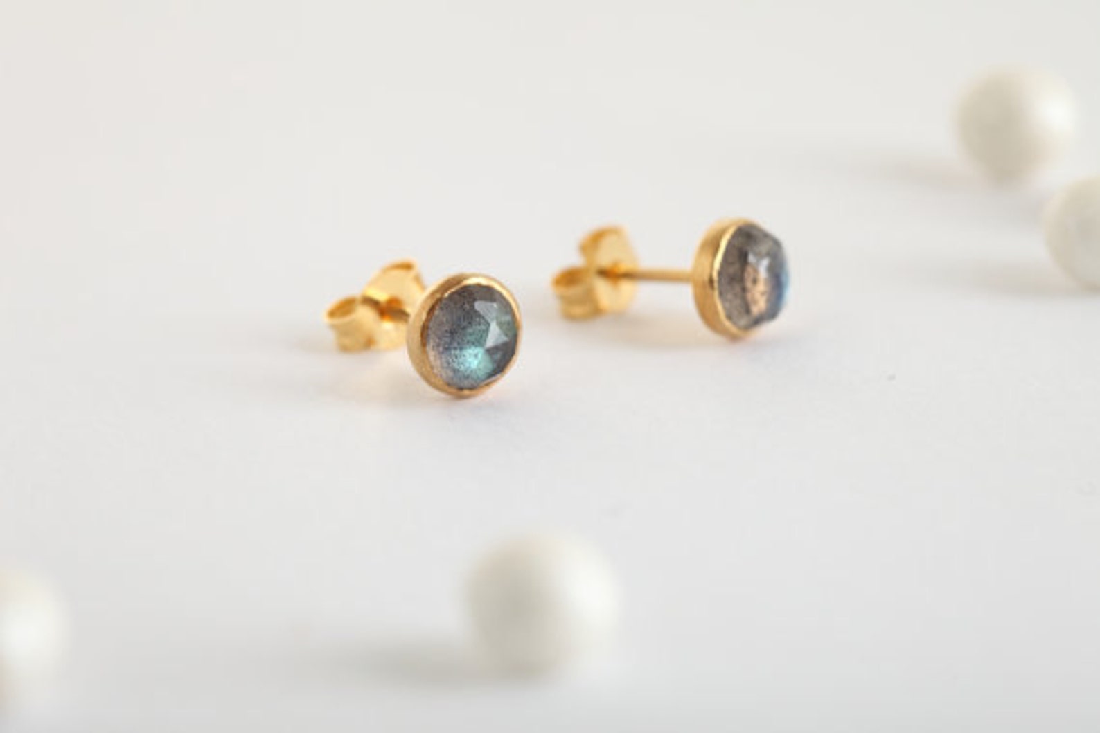 Labradorite Stud Earrings, Labradorite Earrings, Labradorite Jewelry ...