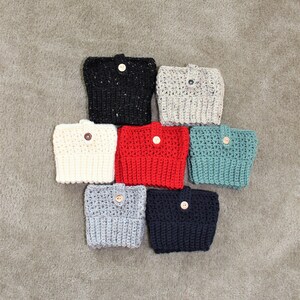 Handmade Crochet Bailey Boot Cuffs in Vanna&#39;s Choice Yarn in  Obsidiam,  Scarlet, Sage,  Navy