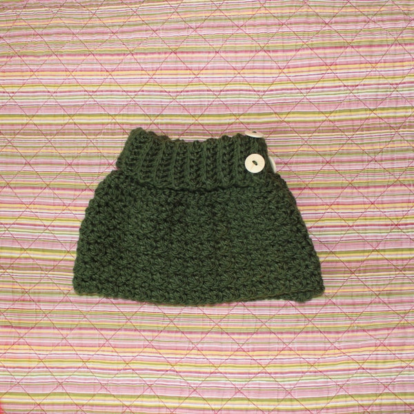 Handmade Crochet Finleigh Cape Charisma Yarn, Forest Infant Size 6-12 mths