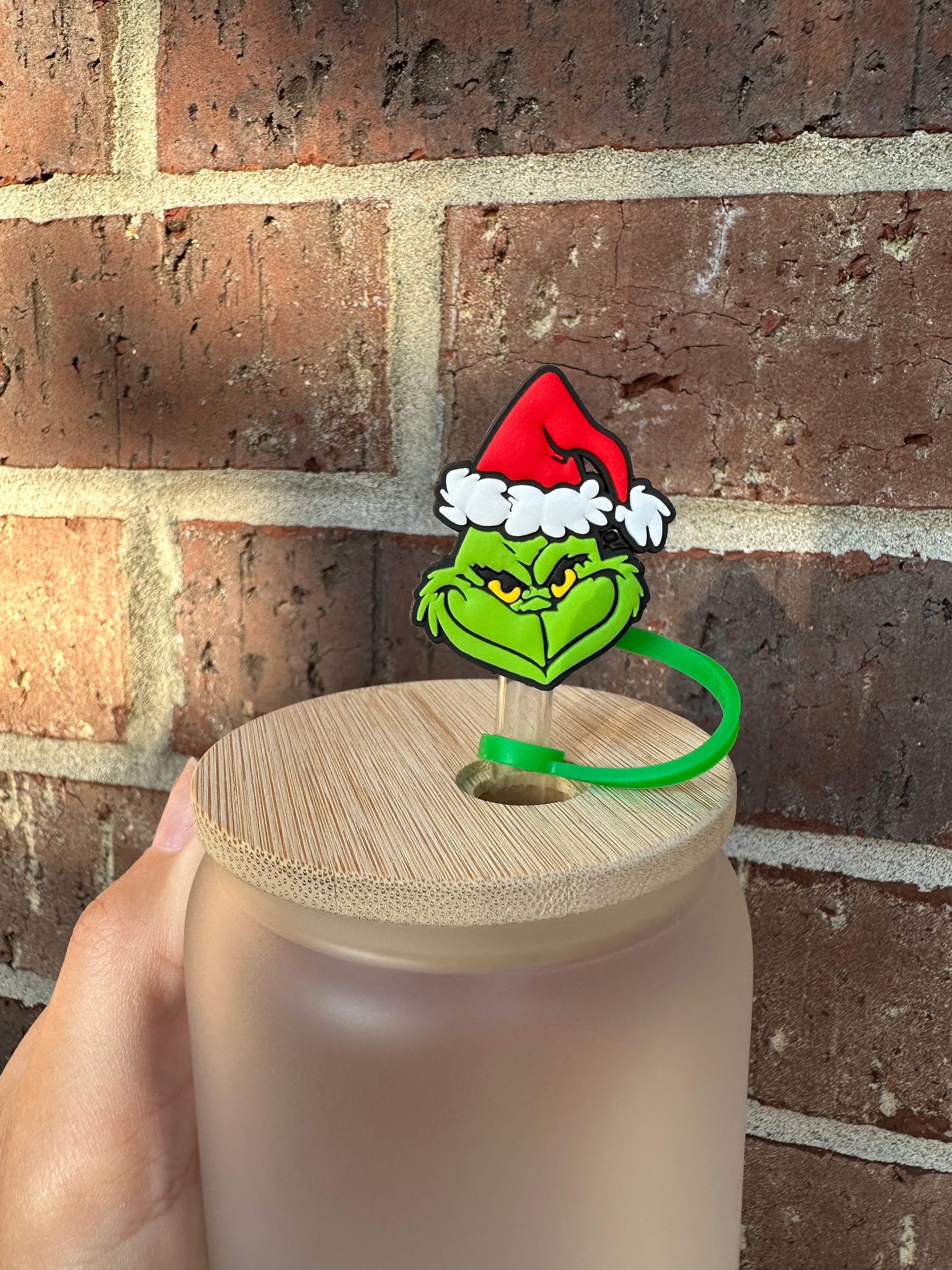 Straw topper Christmas Grinch Set Of 3