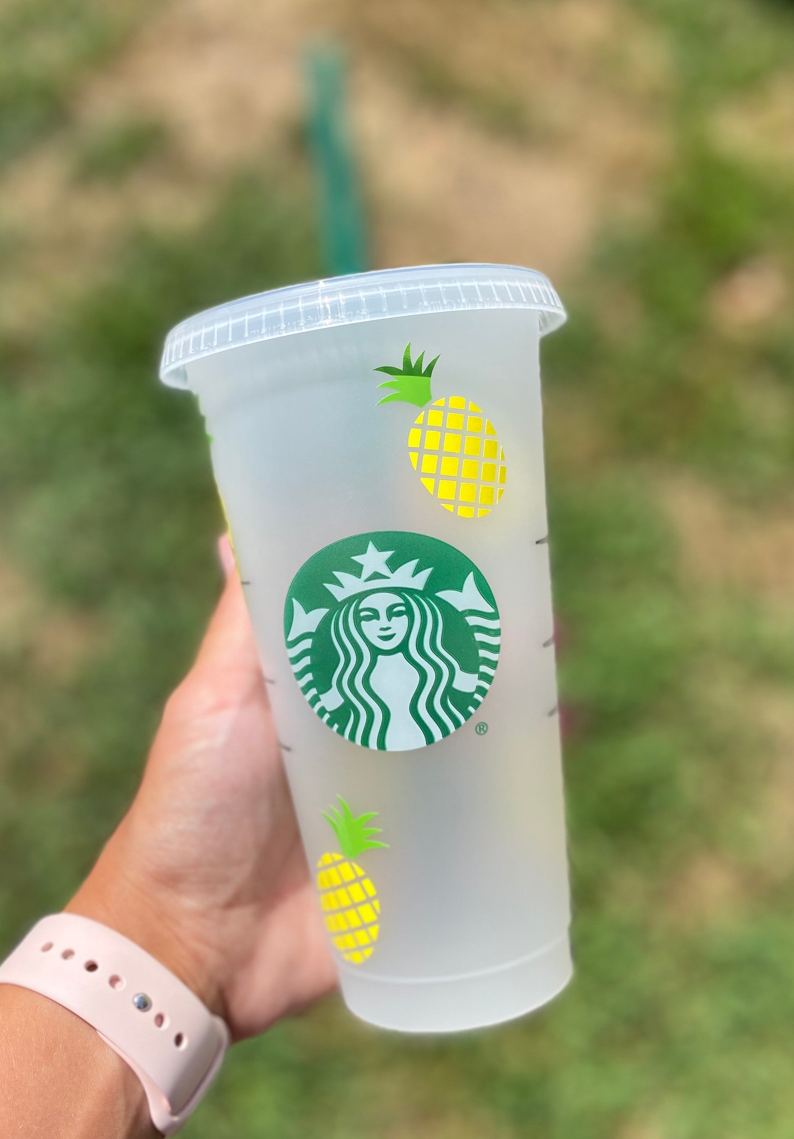 Pineapple Starbucks Cold Cup Etsy