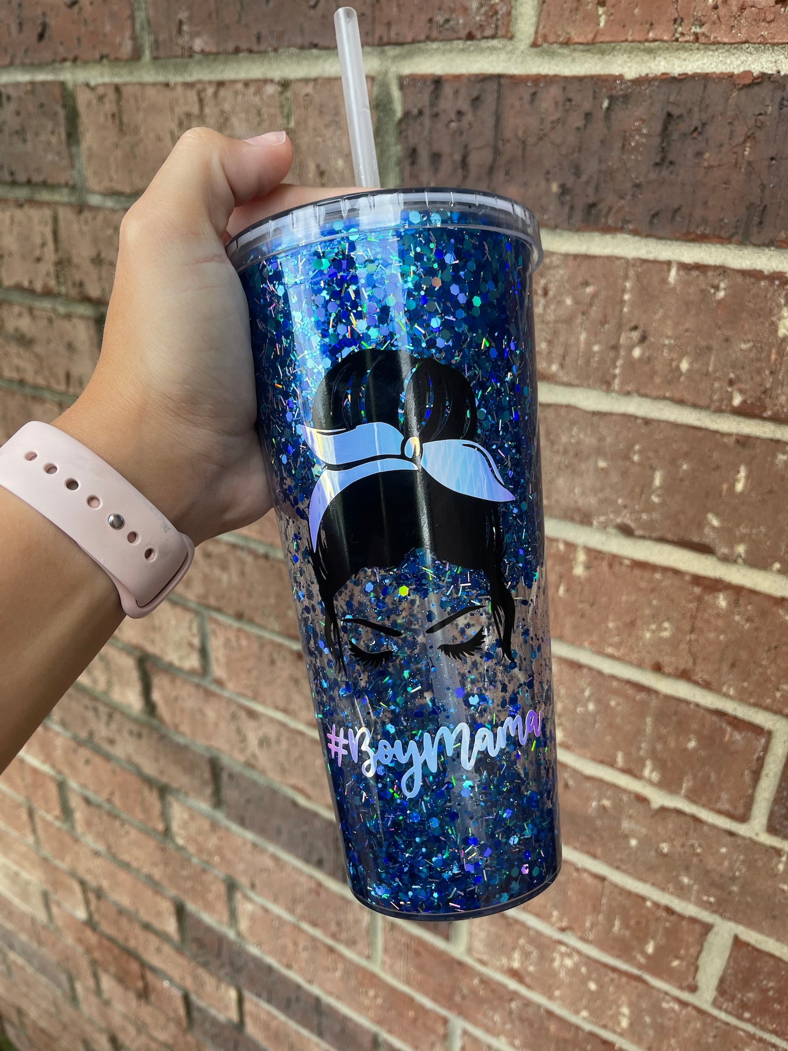 Floating Glitter Cup L Glitter Tumbler L Boy Mom Glitter Etsy