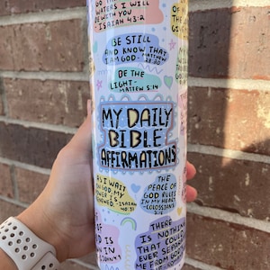 Affirmation Tumbler My Daily Bible Verse Affirmation Tumbler My Daily Bible Verse