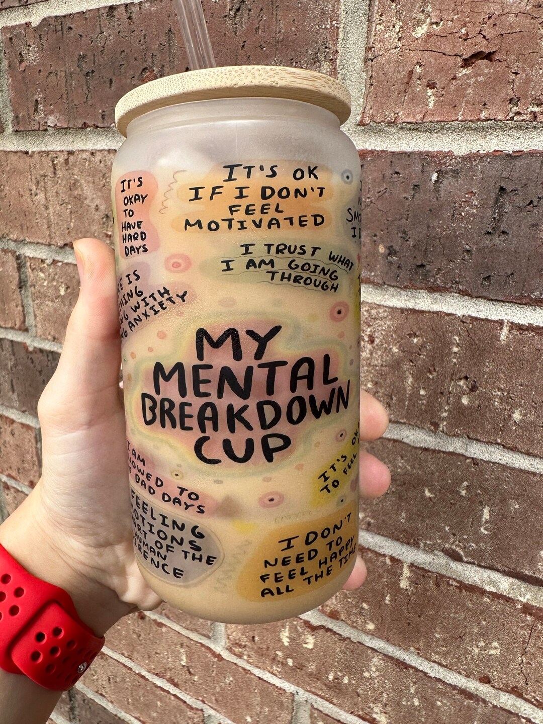 My Mental Breakdown Tall Glass Cup L My Mental Breakdown Glass Cup L My ...