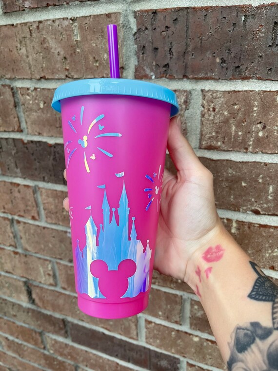 Color Changing Disney Cup L Disney Color Changing Cup L Disney Etsy