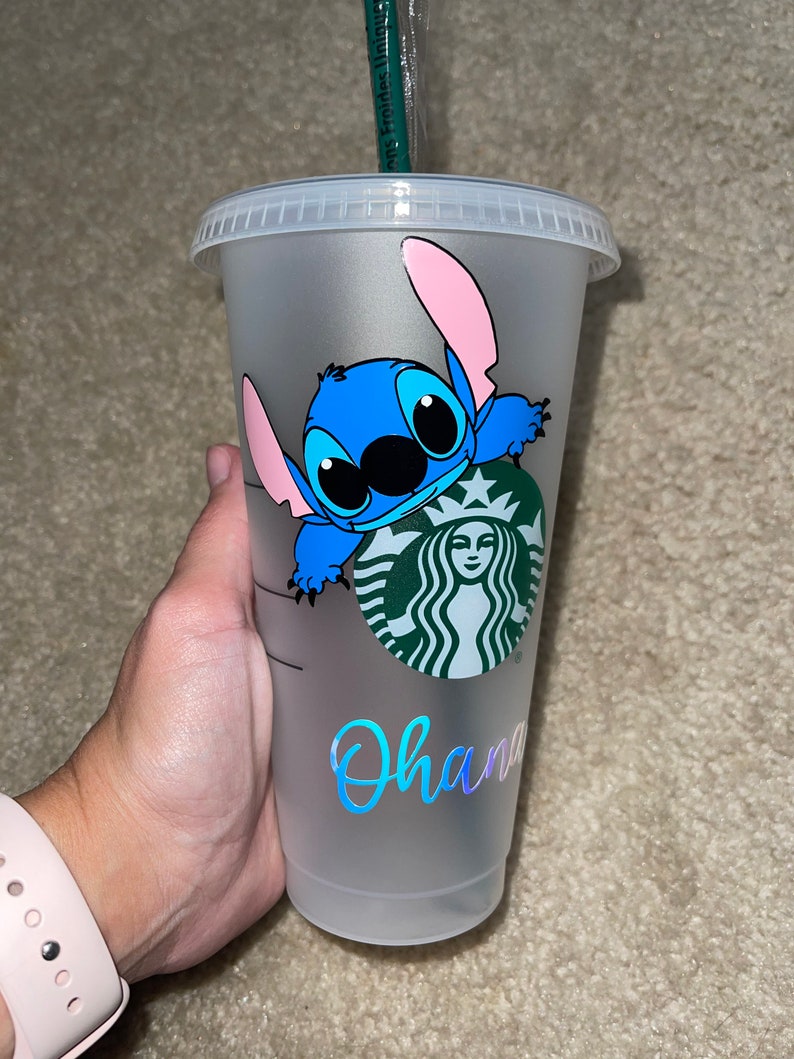 Lilo & Stitch Starbucks Cold Cup l Stich Disney Cup with straw Etsy