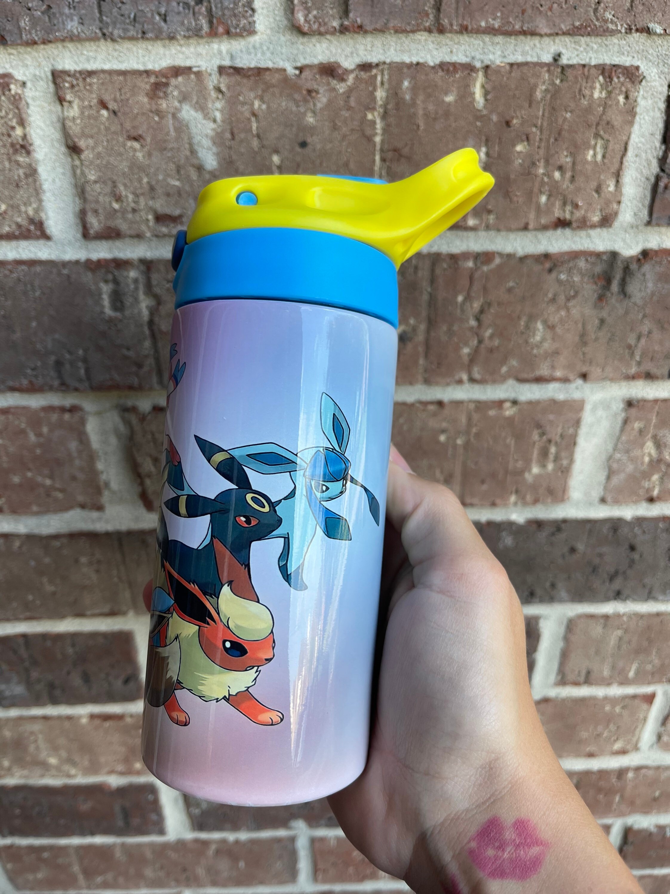 Pokemon Eevee Officially Licensed Plastic Tumbler Cup with Lid and
