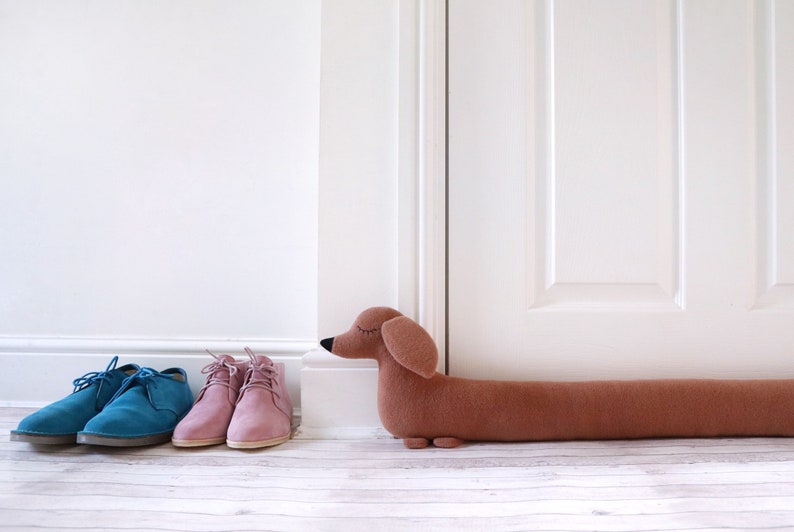 Dachshund door draft stopper Handmade Sausage Dog Draught Etsy
