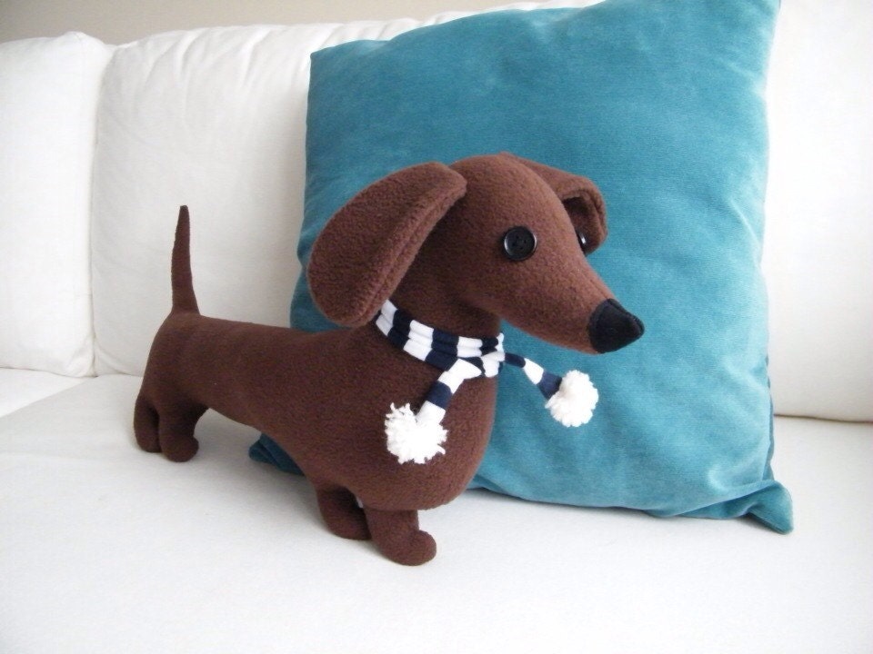 cuddly toy sausage dog