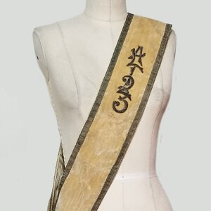 Ruby&#39;s Reclaimed Unisex Sling Bag from Odd Fellows Regalia with Islamic Embroidery