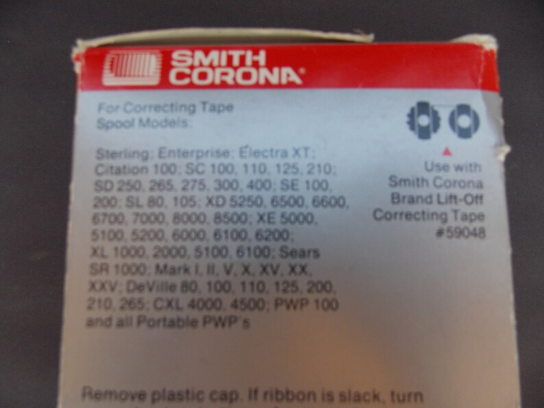 Free Shipping in USA Smith Corona Mark VI Ribbon and Correction Tape Cassette