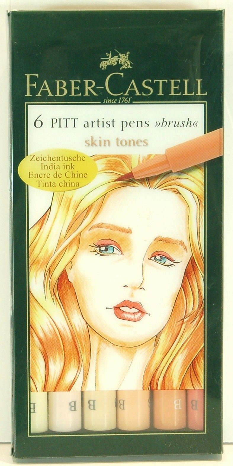 Faber Castell 6 Pitt Artist Pens Brush Tip Multiple Styles to Etsy